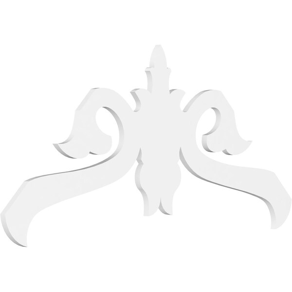 Ekena Millwork Pitch Florence Architectural Grade PVC Gable Pediment, 60"W x 30"H x 1"P (12/12) GPP060X030X100FLO - main